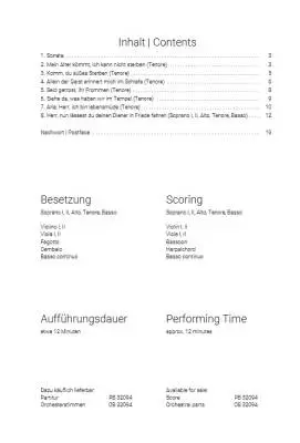 Mein Alter Kommt, Ich Kann Nicht Sterben - Kuhnau - Vocal Score - SATB Accompanied