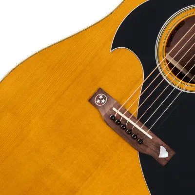 Marcus King El Dorado Acoustic/Electric Guitar with Hardshell Case - Antique Natural