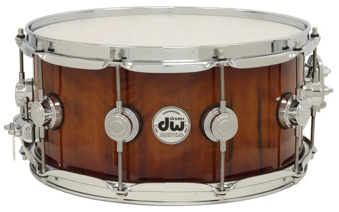L&M Exclusive Collector\'s Series Purpleheart 6.5x14\'\' Snare Drum - Amber to Purple Burst Over Vavona