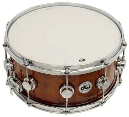 L&M Exclusive Collector\'s Series Purpleheart 6.5x14\'\' Snare Drum - Amber to Purple Burst Over Vavona
