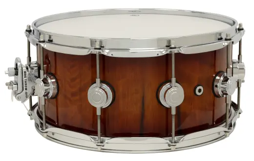 L&M Exclusive Collector\'s Series Purpleheart 6.5x14\'\' Snare Drum - Amber to Purple Burst Over Vavona