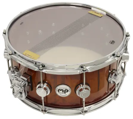 L&M Exclusive Collector\'s Series Purpleheart 6.5x14\'\' Snare Drum - Amber to Purple Burst Over Vavona