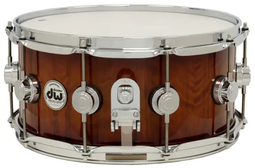 L&M Exclusive Collector\'s Series Purpleheart 6.5x14\'\' Snare Drum - Amber to Purple Burst Over Vavona