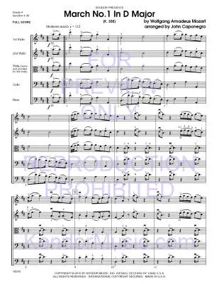 March No. 1 in D Major K. 335 - Mozart/Caponegro - String Orchestra - Gr. 4