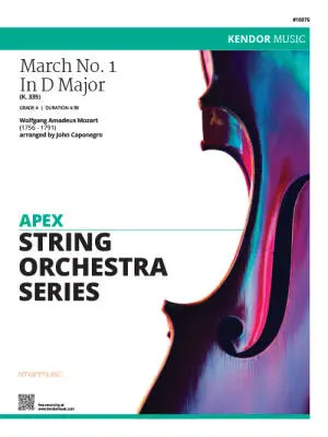 Kendor Music Inc. - March No. 1 in D Major K. 335 - Mozart/Caponegro - String Orchestra - Gr. 4