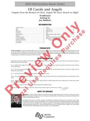 Of Carols and Angels - Bubbett - Concert Band - Gr. 2.5
