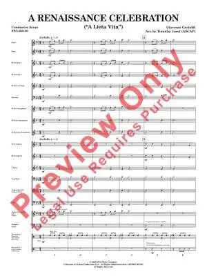 A Renaissance Celebration - Gastoldi/Loest - Concert Band - Gr. 2.5