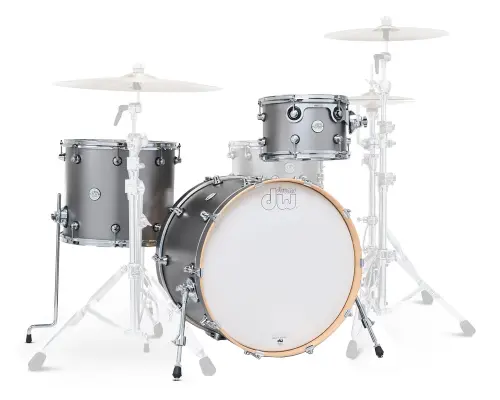 Drum Workshop - Limited Edition Design Series 3-Piece Shell Pack (22,12,16) - Titanium Satin Matte Lacquer