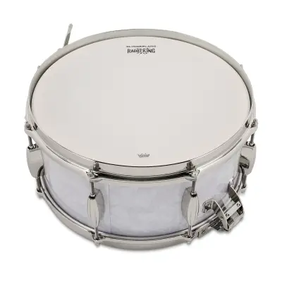 Limited Edition 6.5x14\'\' Gene Krupa Radio King Snare Drum - White Marine Pearl Wrap