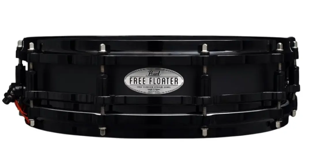 Free Floating Copper Shell 14x3.5\'\' Snare Drum - Black on Black