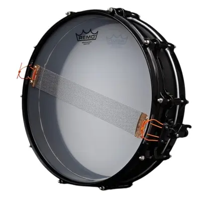 Free Floating Copper Shell 14x3.5\'\' Snare Drum - Black on Black
