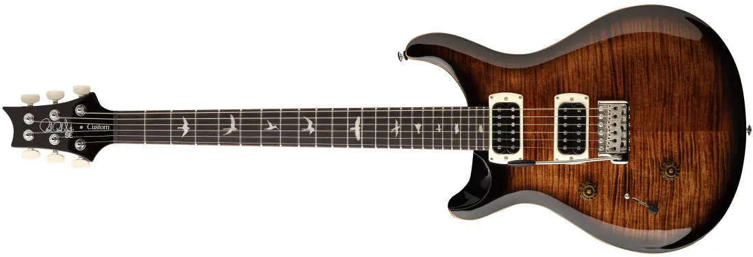 SE Custom 24 Left Handed Electric Guitar with Gig Bag - Black Gold Sunburst