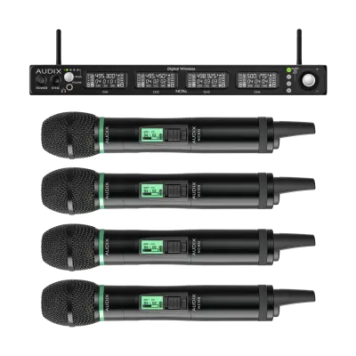 Audix - Novacore Quad-Channel Handheld Wireless System with Extended Cardioid Capsule