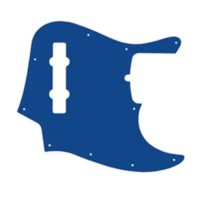 WD Music - Custom Pickguard for American Made Fender 5-String Jazz Bass - Blue/White/Blue