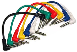 Link Audio 1/4 - 1/4 Pedal Jumper Cable - Molded Ends - pack of 6