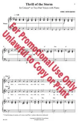 Thrill of the Storm - DiMarzio - Choral Octavo - Unison/2-Part Accompanied