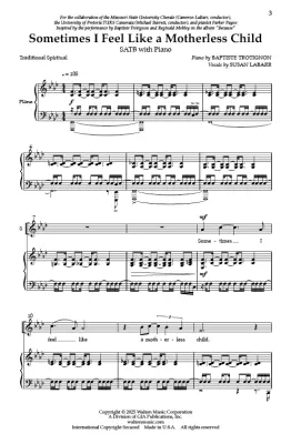 Sometimes I Feel Like a Motherless Child - Trotignon/LaBarr - Choral Octavo - SATB Accompanied