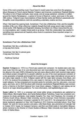 Sometimes I Feel Like a Motherless Child - Trotignon/LaBarr - Choral Octavo - SATB Accompanied