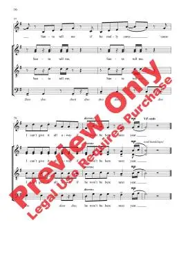 Santa Tell Me - Grande/Sharpe - Choral Octavo - SATB A Cappella