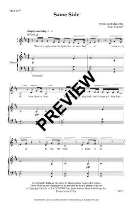 Same Side - Carlson - Choral Octavo - SATB Accompanied