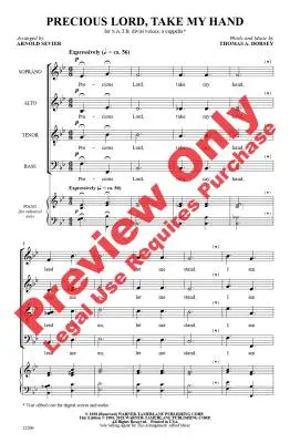 Precious Lord, Take My Hand - Dorsey - Choral Octavo - SATB A Cappella