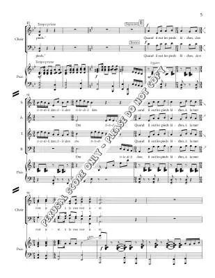 Pot-pourri franco-canadien - Phare-Bergh - Choral Octavo - SATB Accompanied