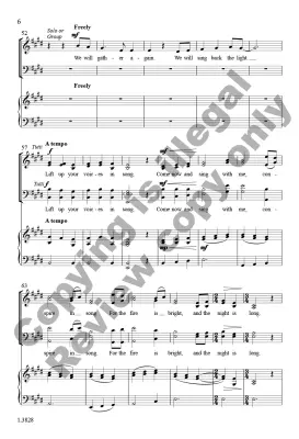 Midwintersong - Robinson - Choral Octavo - SATB A Cappella (Opt. Piano)