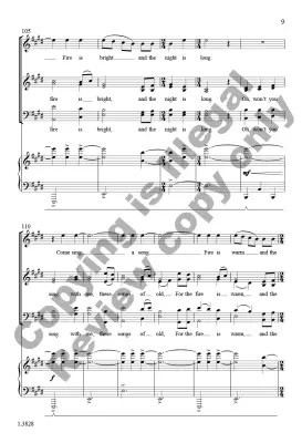 Midwintersong - Robinson - Choral Octavo - SATB A Cappella (Opt. Piano)