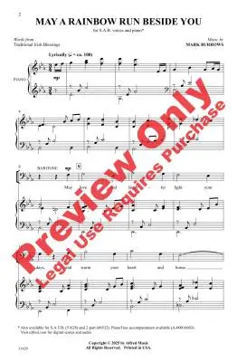 May a Rainbow Run Beside You - Burrows - Choral Octavo - SAB Accompanied