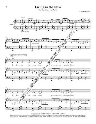 Living in the Now - Hokanson - Choral Octavo - SSA Accompanied