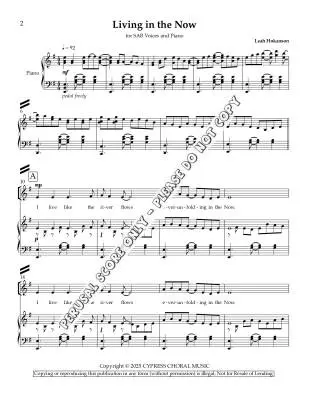 Living in the Now - Hokanson - Choral Octavo - SAB Accompanied