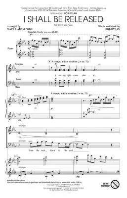 I Shall Be Released - Dylan/Podd - Choral Octavo - SATB Accompanied