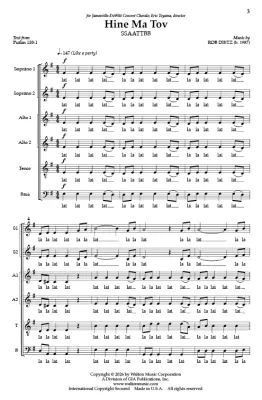 Hine Ma Tov - Dietz - Choral Octavo - SSAATTBB A Cappella