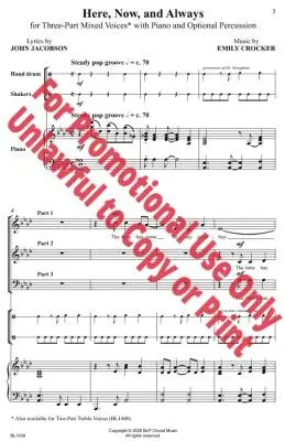 Here, Now, and Always - Crocker - Choral Octavo - 3-Pt Mixed