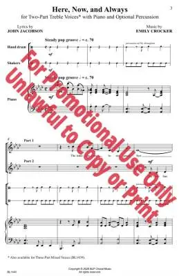 Here, Now, and Always - Crocker - Choral Octavo - 2-Pt Accompanied