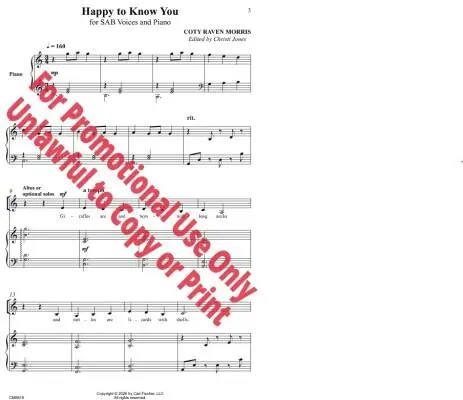 Happy to Know You - Morris/Jones - Choral Octavo - SAB Accompanied
