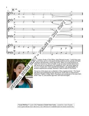 Good Old Days - Colpitts - Choral Octavo - SATB Accompanied