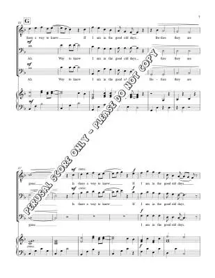 Good Old Days - Colpitts - Choral Octavo - TBB Accompanied