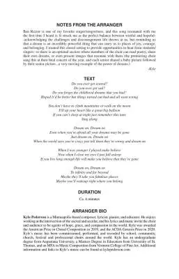 Dream On - Rector/Pederson - Choral Octavo - SATB Accompanied