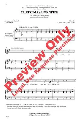 Christmas Hornpipe - Handel/Beck - Choral Octavo - 2-Pt Accompanied