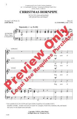Christmas Hornpipe - Handel/Beck - Choral Octavo - SATB Accompanied