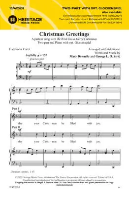 Heritage Music Press - Christmas Greetings - Donnelly/Strid - Choral Octavo - 2-Pt Accompanied