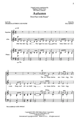 Autumn - Gjeilo - Choral Octavo - 2-Pt Accompanied