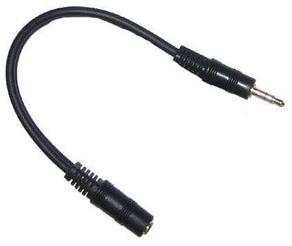 AA66 6-inch Mono 1/4-inch Female to Stereo Mini-Jack Male Cable Adaptor