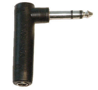 Link Audio 1/4 TRS-M Angled to 1/4 TRS-F Adaptor