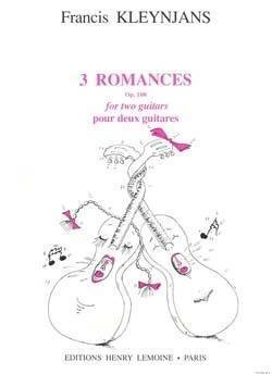 3 Romances Op.100 For Two Guitars - Kleynjans - Classical Guitar Duet