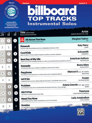 Alfred Publishing - Billboard Top Tracks Instrumental Solos - Clarinet - Book/CD