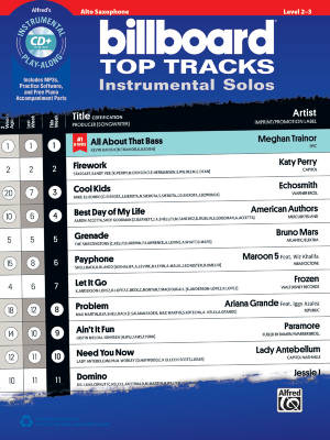 Billboard Top Tracks Instrumental Solos - Alto Saxophone - Book/CD