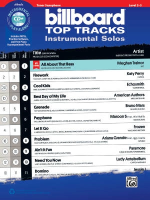 Alfred Publishing - Billboard Top Tracks Instrumental Solos - Tenor Saxophone - Book/CD