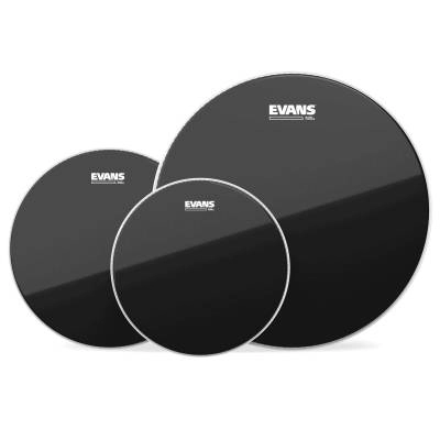 Evans - Black Chrome Rock Tom Pack (10, 12, 16)